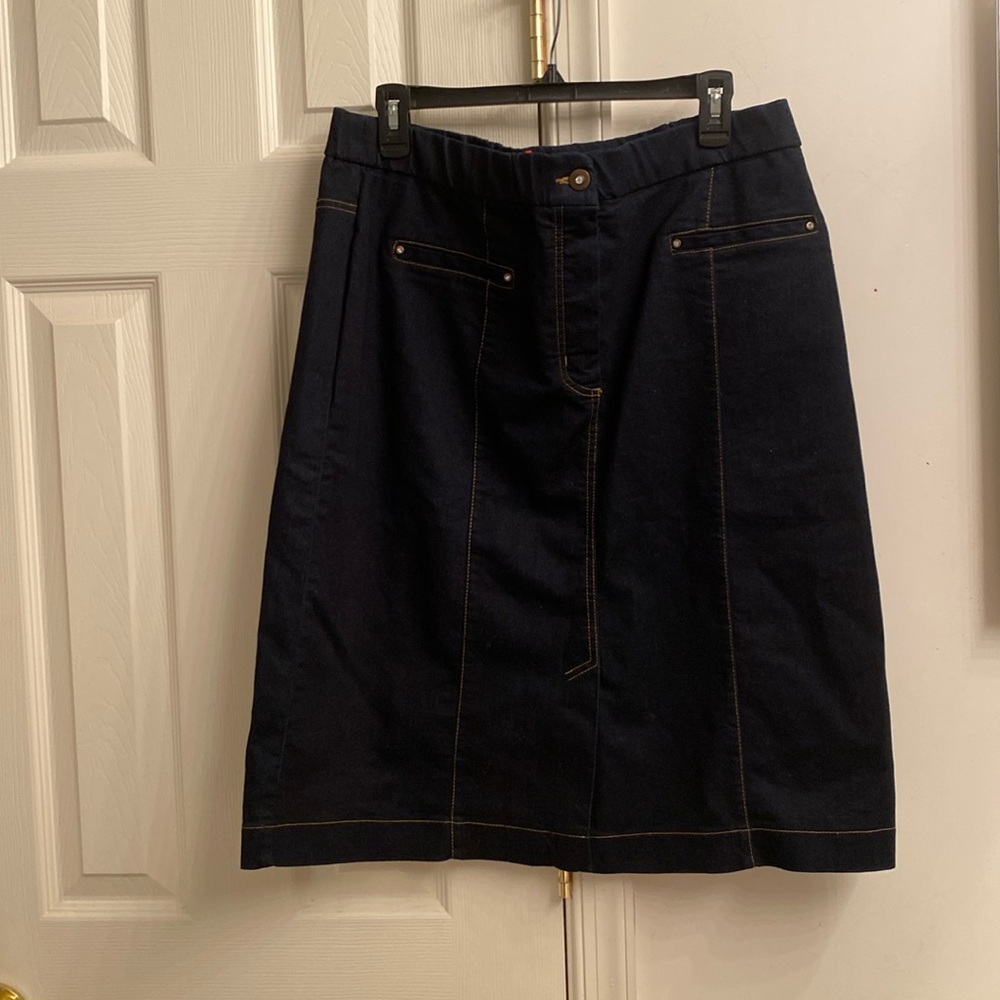 Magi jean skirt with front zipper